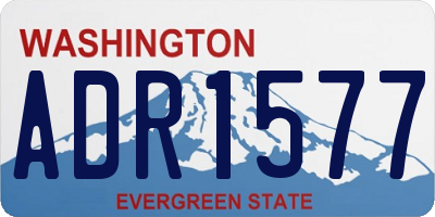 WA license plate ADR1577
