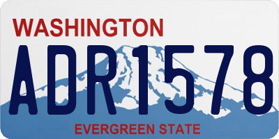 WA license plate ADR1578