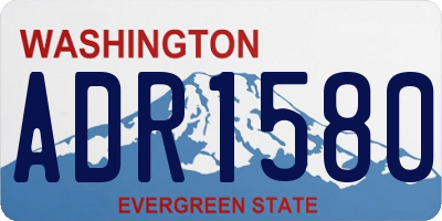 WA license plate ADR1580