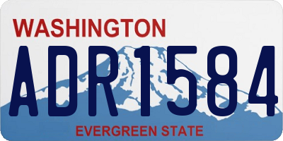 WA license plate ADR1584