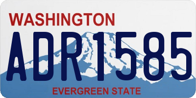 WA license plate ADR1585