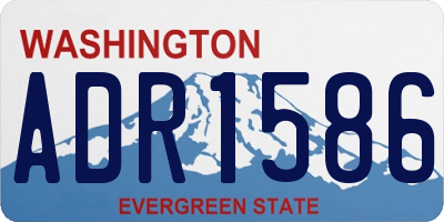 WA license plate ADR1586