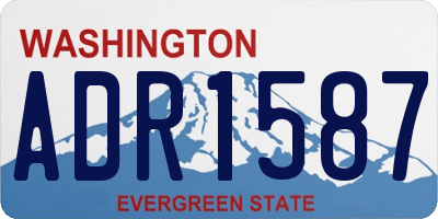 WA license plate ADR1587