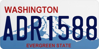 WA license plate ADR1588