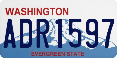 WA license plate ADR1597