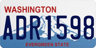 WA license plate ADR1598