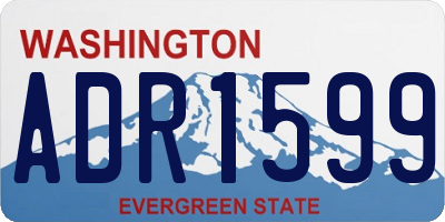 WA license plate ADR1599
