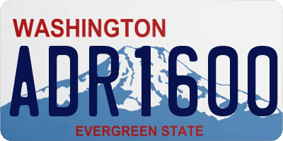 WA license plate ADR1600