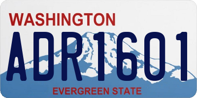 WA license plate ADR1601