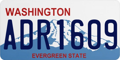 WA license plate ADR1609