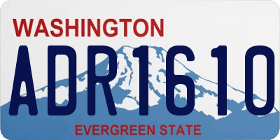 WA license plate ADR1610