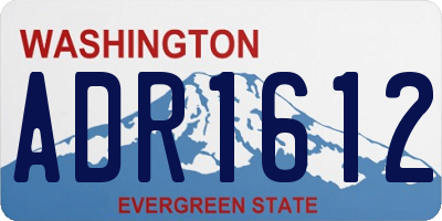 WA license plate ADR1612