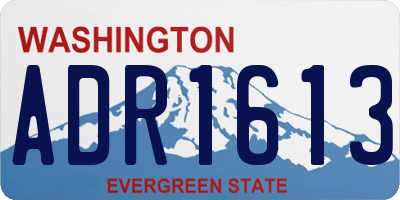 WA license plate ADR1613
