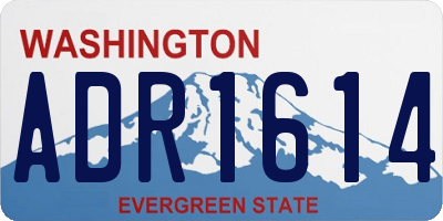 WA license plate ADR1614