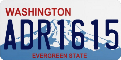 WA license plate ADR1615