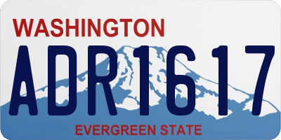 WA license plate ADR1617