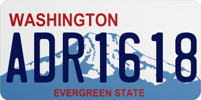 WA license plate ADR1618