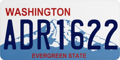 WA license plate ADR1622