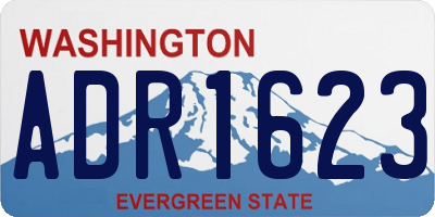 WA license plate ADR1623