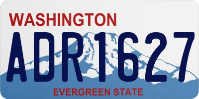 WA license plate ADR1627