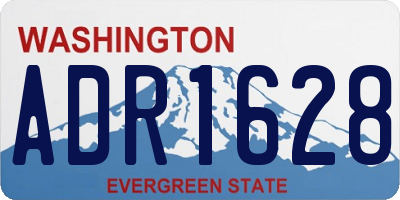WA license plate ADR1628
