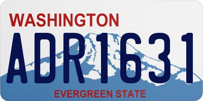 WA license plate ADR1631