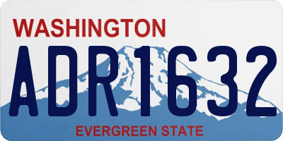 WA license plate ADR1632