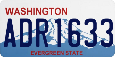 WA license plate ADR1633