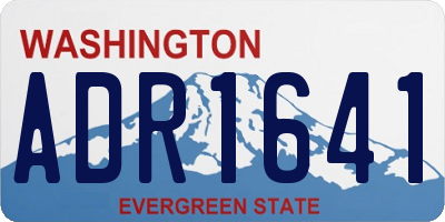 WA license plate ADR1641