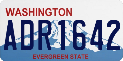 WA license plate ADR1642