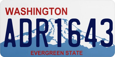 WA license plate ADR1643