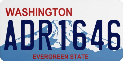 WA license plate ADR1646