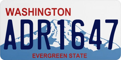 WA license plate ADR1647