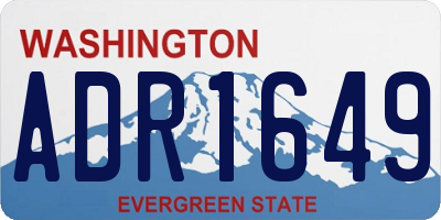 WA license plate ADR1649