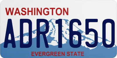 WA license plate ADR1650