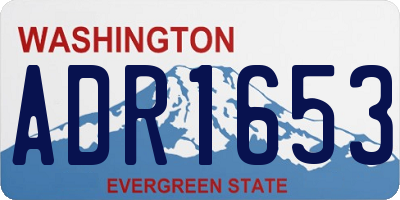 WA license plate ADR1653