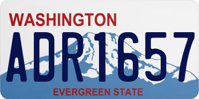 WA license plate ADR1657