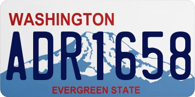 WA license plate ADR1658