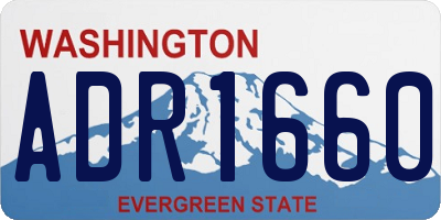 WA license plate ADR1660