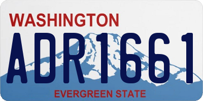 WA license plate ADR1661