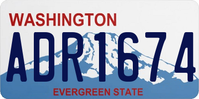 WA license plate ADR1674
