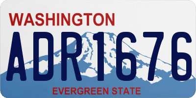 WA license plate ADR1676