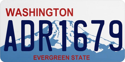 WA license plate ADR1679