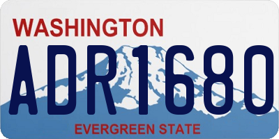 WA license plate ADR1680