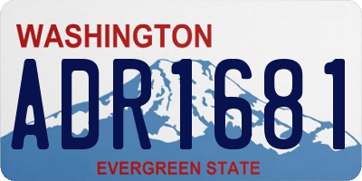 WA license plate ADR1681