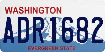 WA license plate ADR1682