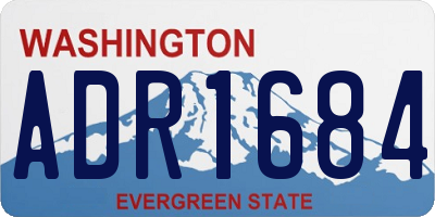 WA license plate ADR1684