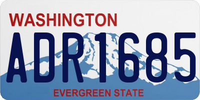 WA license plate ADR1685
