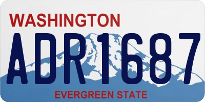WA license plate ADR1687