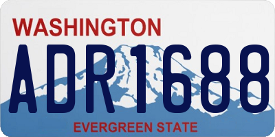 WA license plate ADR1688